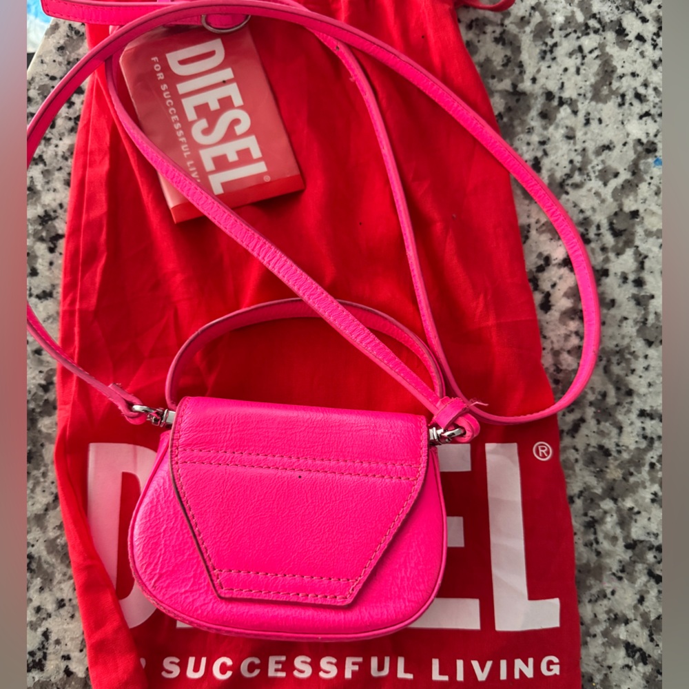 Hot pink diesel mini bag - Picture 3 of 6